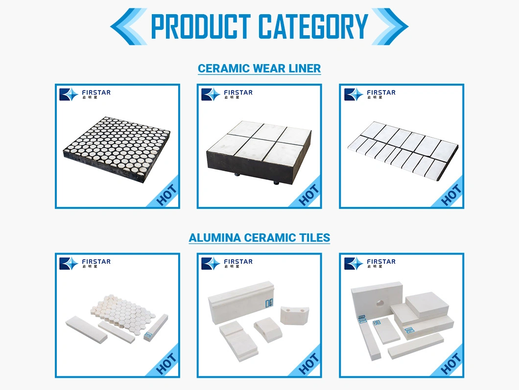 Factory Wholesale 92% 95% Zta Wear Resistant Alumina Ceramics Liners for Mine Wear Protection Alumina Ceramic Lining